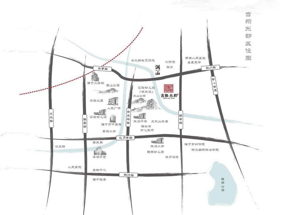 吉翔东郡位置交通图