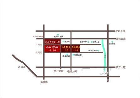 元泰清华园三期位置交通图
