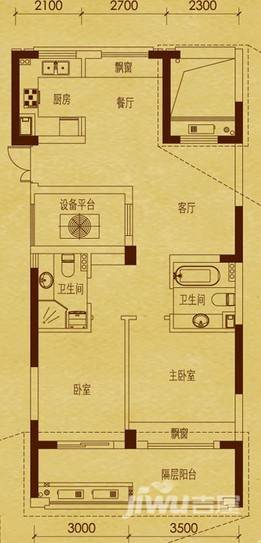 顺发康庄顺发康庄4,5号楼中间套c1户型