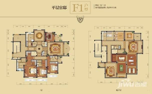 绿城英溪桃源平层官邸f1户型