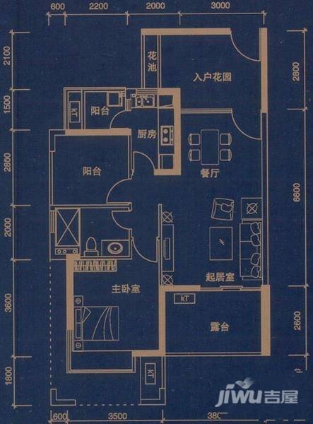 依云上城一期3座4-27奇数层03-04户型1室2