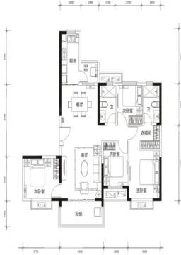 长沙恒大江湾户型图-房型图-平面图-吉屋网