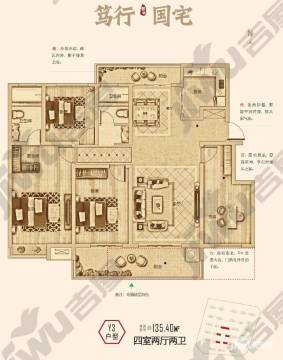 阜阳丽丰时代城户型图-房型图-平面图-吉屋网