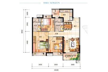 (在售)时代天韵3房户型户型图