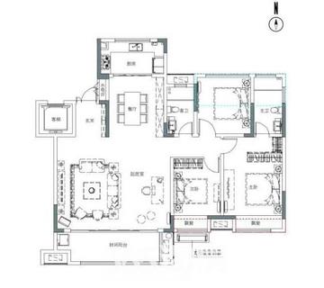 (在售)保利香颂3房户型户型图