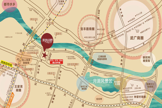 武汉汉阳区王家湾板块塞纳河畔商圈核心图片