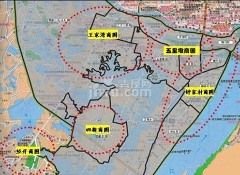 王家湾和钟家村分别是新老商圈的代表,其中,作为武汉新兴商圈的代表