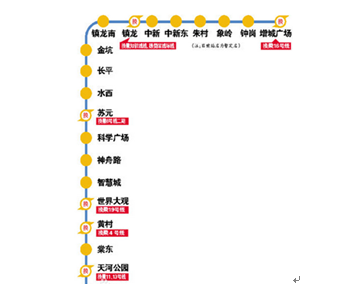地铁21号线线路图