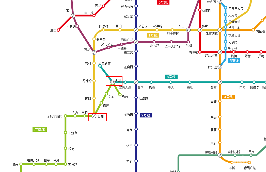 广州地铁几号线到佛山?交汇线是几号线