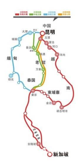 目前,云南出境泛亚铁路线*进展顺利.