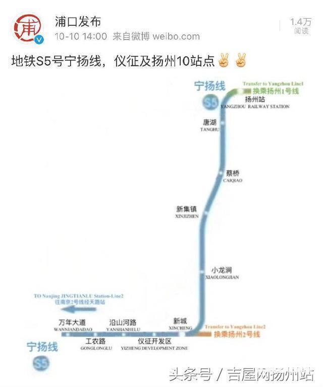 南京地铁s5号宁扬线