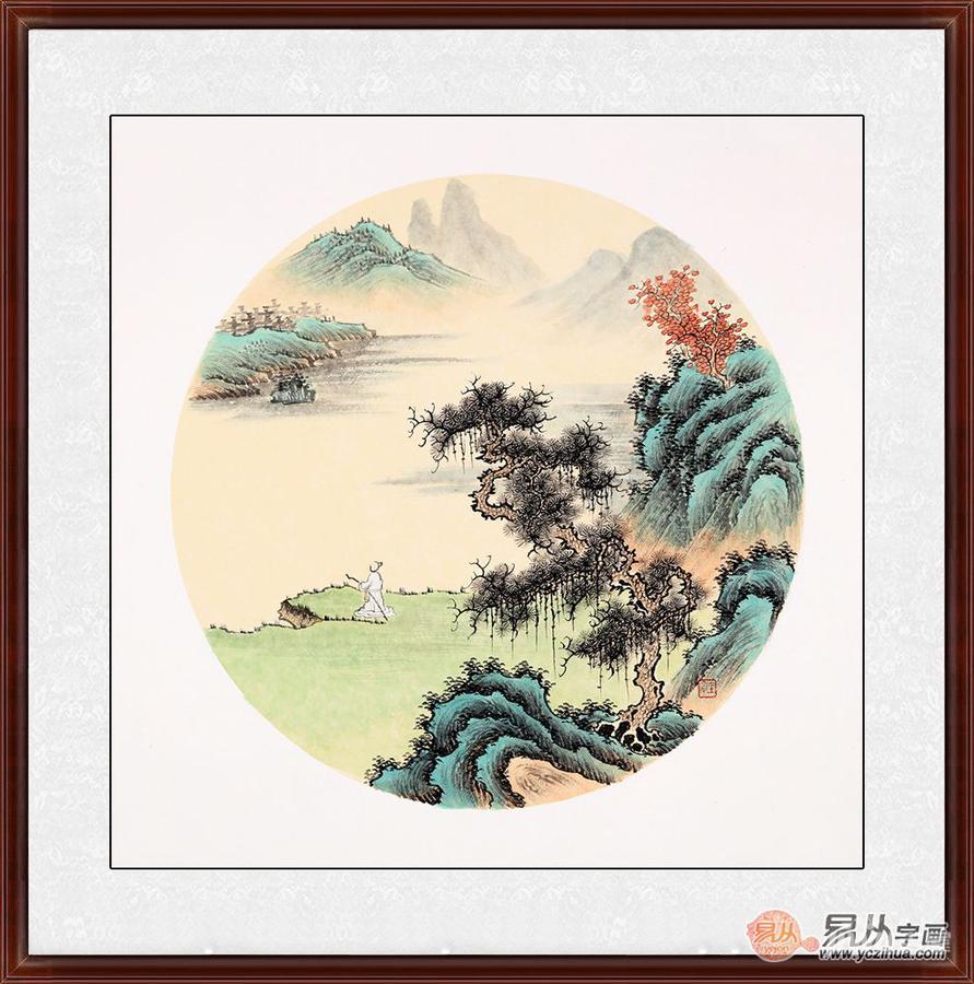 餐厅墙上挂什么画好?论提升食欲还是小品山水画更有感觉