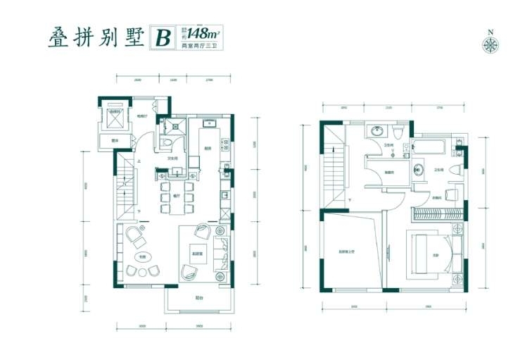 鲁能泰山七号148㎡户型