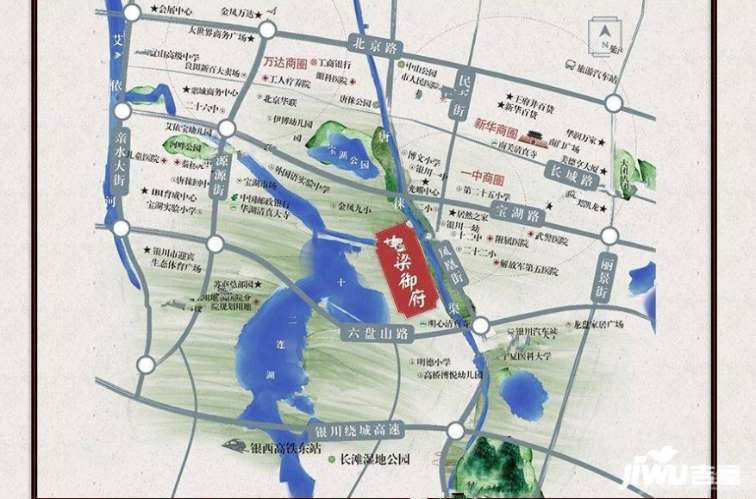 位于金凤区城南,是银川市政府核心打造的银川城市中心居住区,简称cld