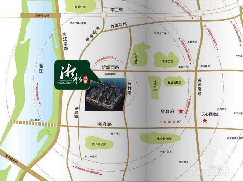 湘水熙园位置交通图图片