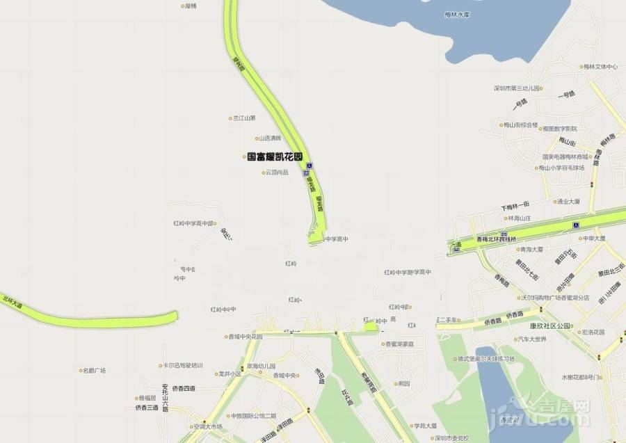 国富耀凯花园位置交通图