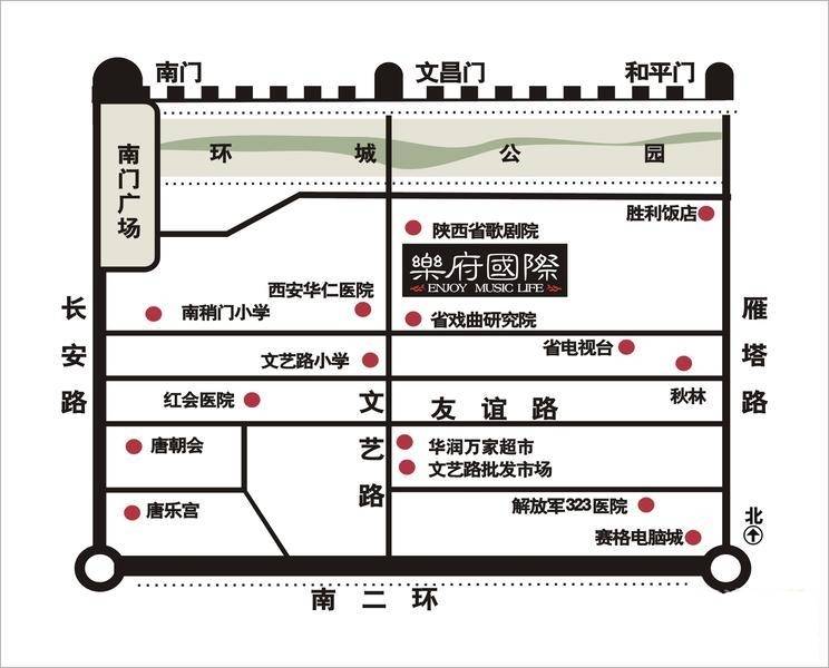 乐府国际公寓位置交通图10