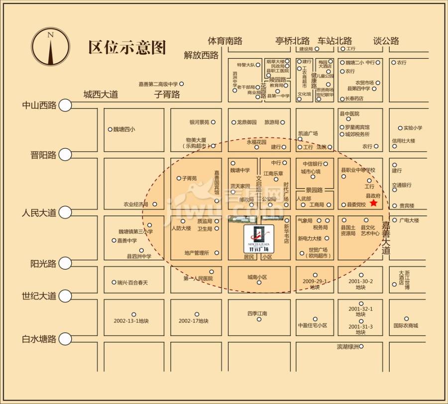 开元广场位置交通图