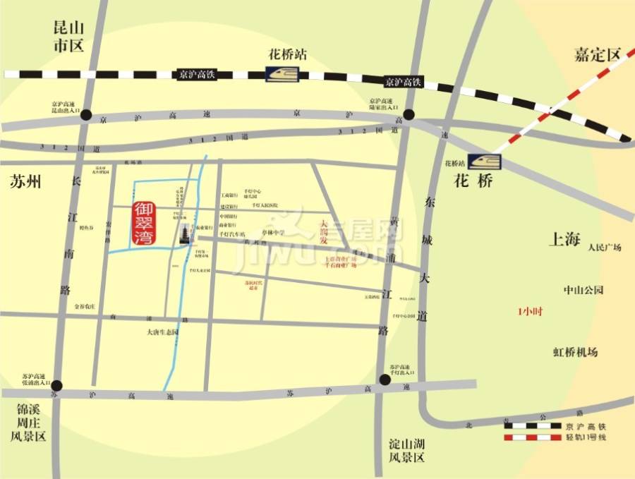 御翠湾位置交通图