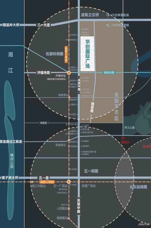 长沙华创国际广场位置交通图图片