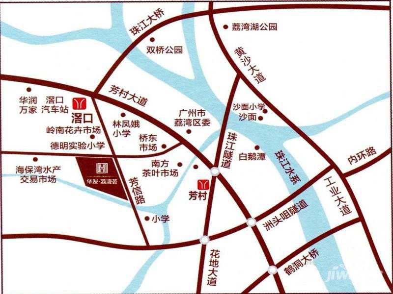 华发荔湾荟位置交通图
