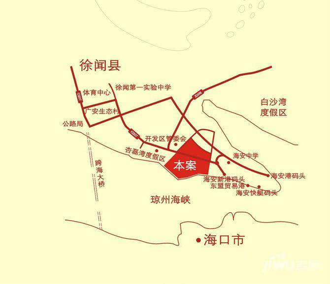 裕通海湾新城位置交通图