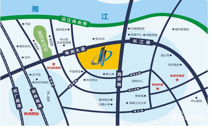 大汉惠普位置交通图