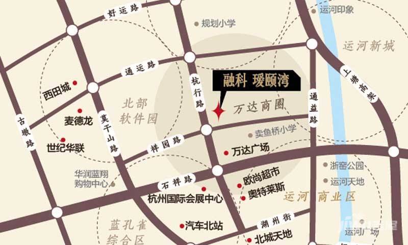 融创瑷颐湾商铺位置交通图