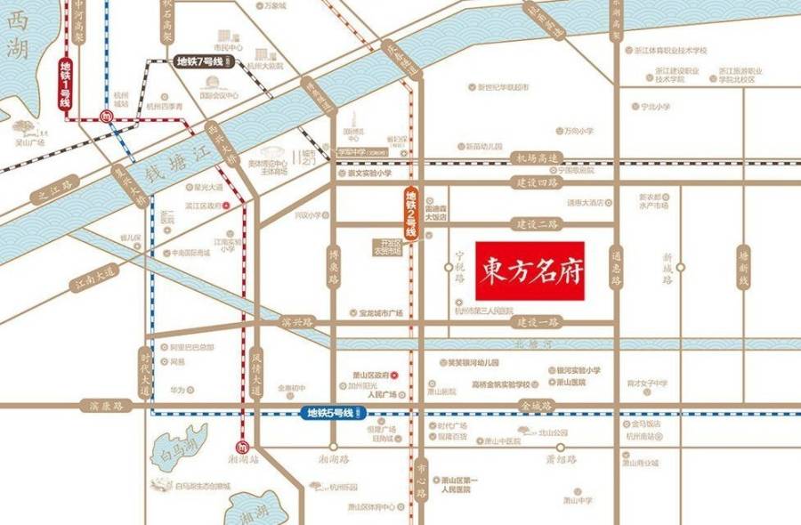 滨江新城东方名府位置交通图图片