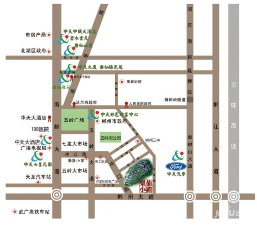 乐仙小镇位置交通图