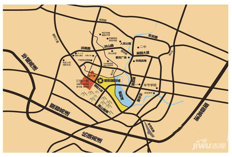 碧阳国际城商铺位置交通图