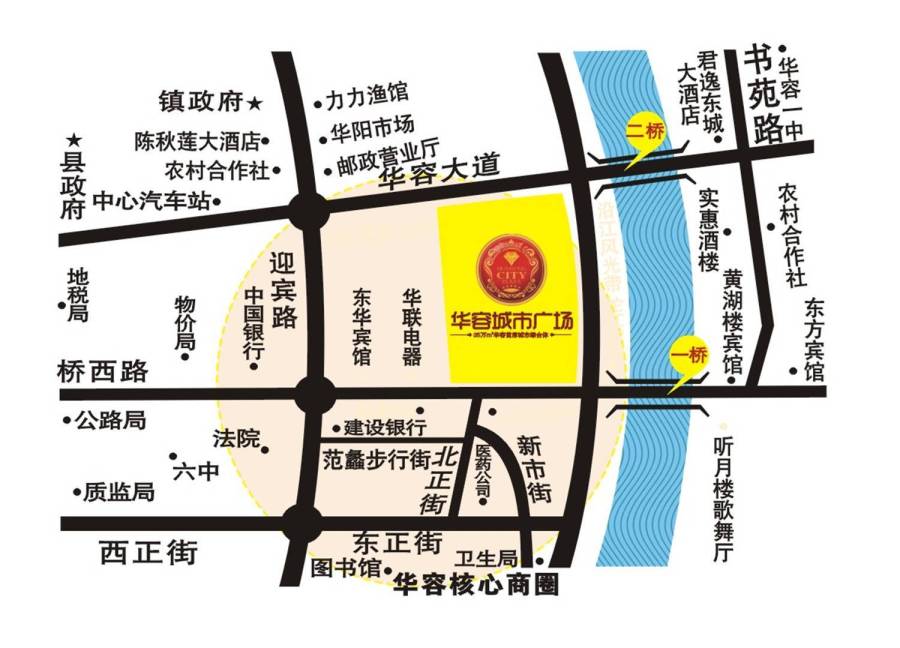 华容城市广场位置交通图