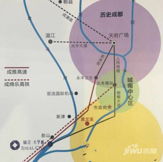 彭山锦江大学城位置交通图