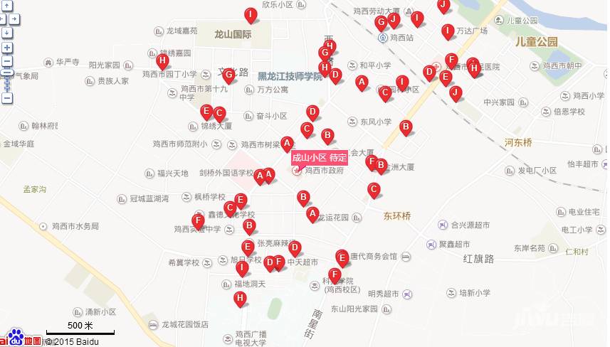 成山小区位置交通图
