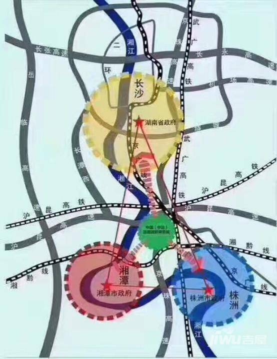 岳塘国际商贸城位置交通图