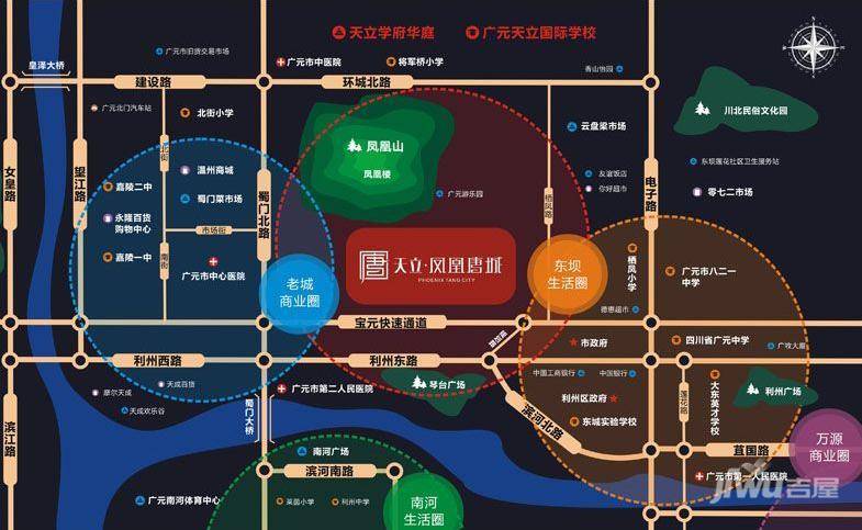 天立凤凰唐城位置交通图