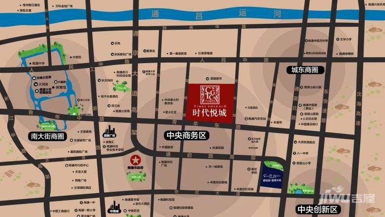 时代悦城位置交通图