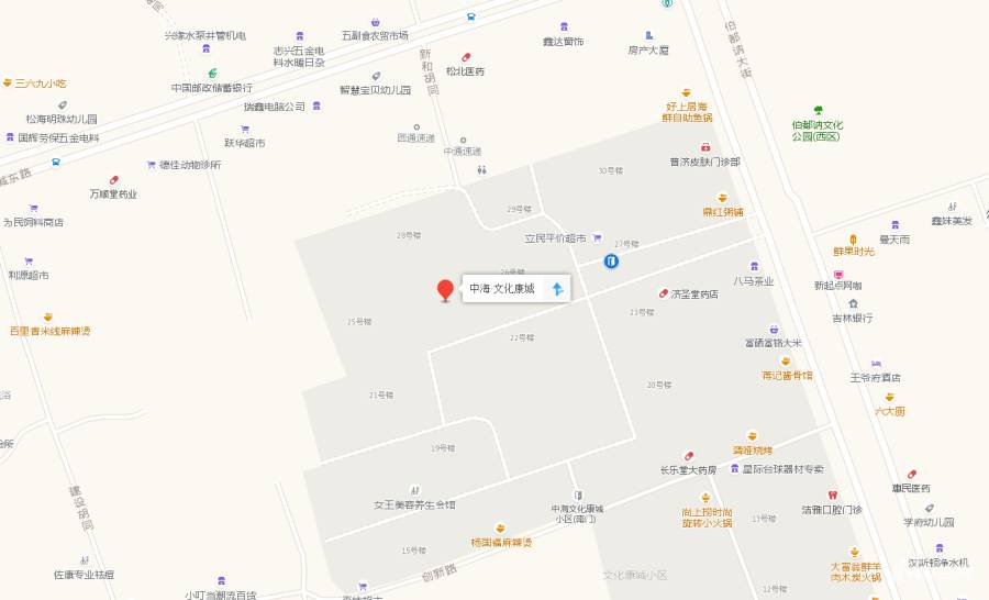 中海文化康城位置交通图