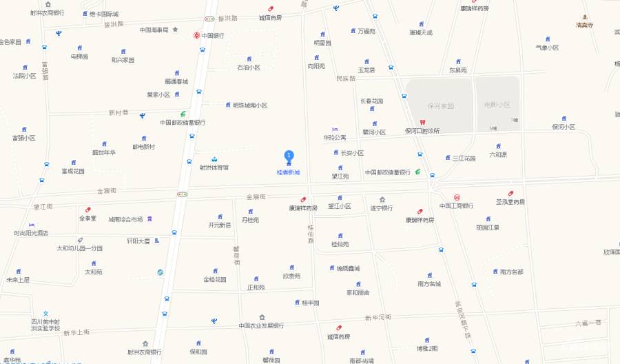 桂香新城位置交通图