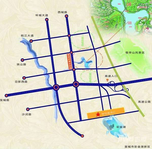 燕青总部园位置交通图
