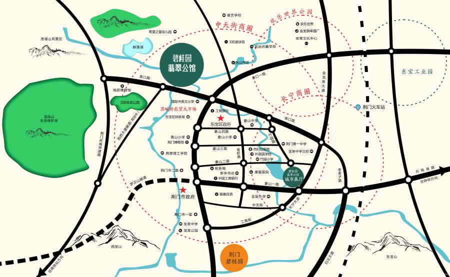 碧桂园翡翠公馆位置交通图