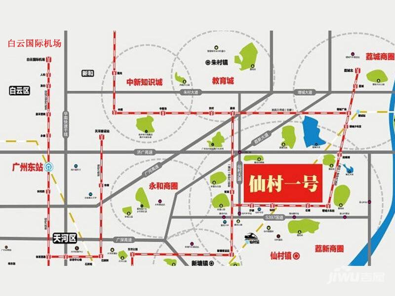 源海仙村一号位置交通图