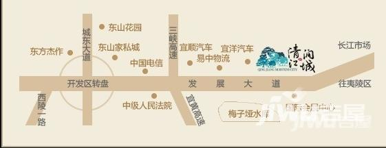 清江润城四期位置交通图图片
