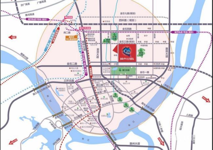 汇显城市公园位置交通图图片