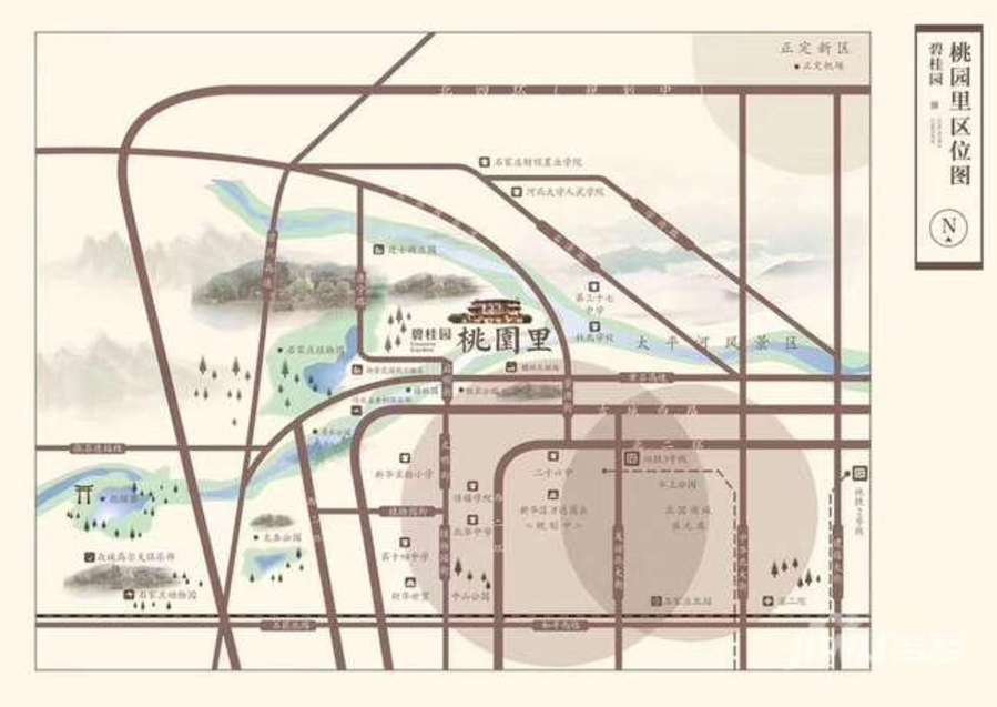 碧桂园桃园里位置交通图