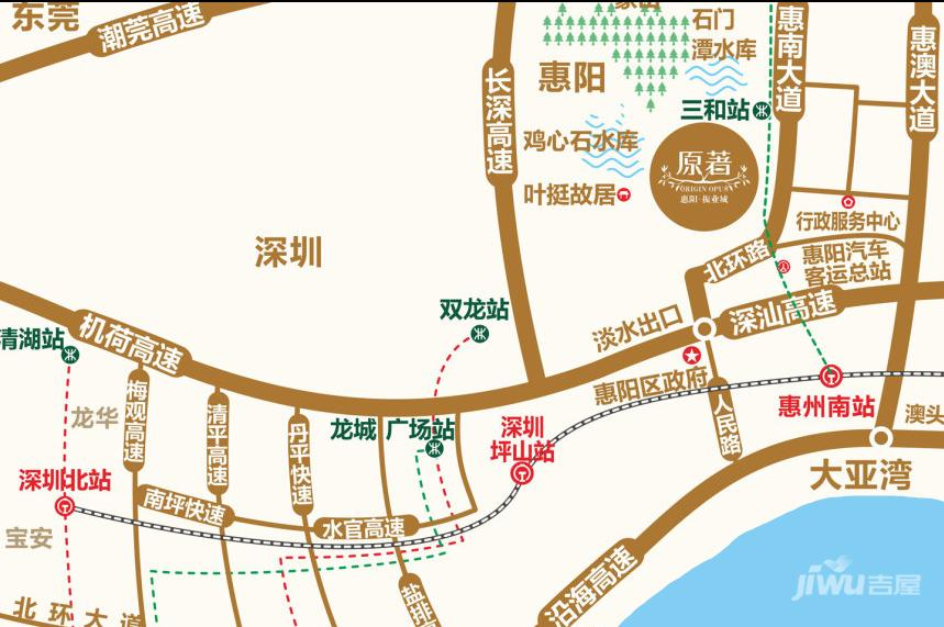 惠阳振业城位置交通图