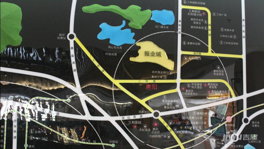 惠阳振业城位置交通图图片