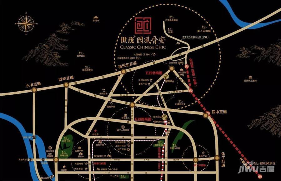世茂国风晋安位置交通图2