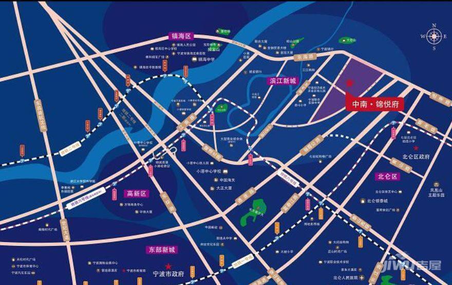 中南锦悦府位置交通图