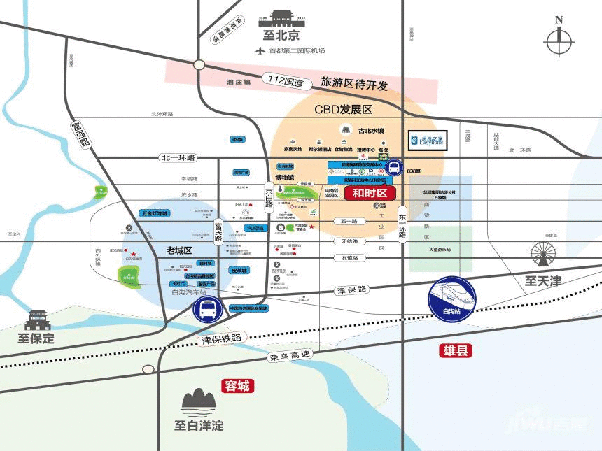 京白世贸城位置交通图图片